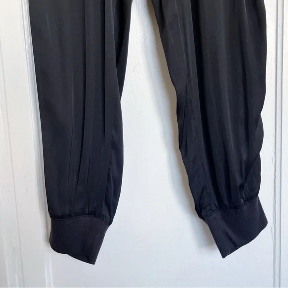 Michael Stars • Lidia Jogger relaxed satin pants black knit soft pull-on - Picture 8 of 10